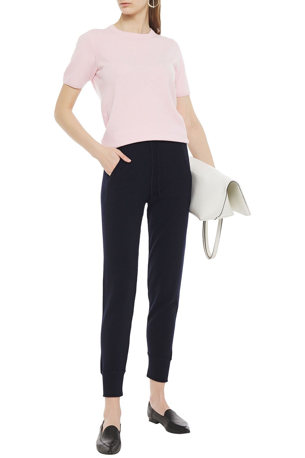 N.PEAL Mélange cashmere track pants