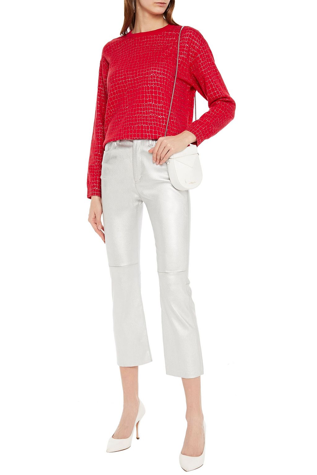 BOUTIQUE MOSCHINO Glittered cotton sweater