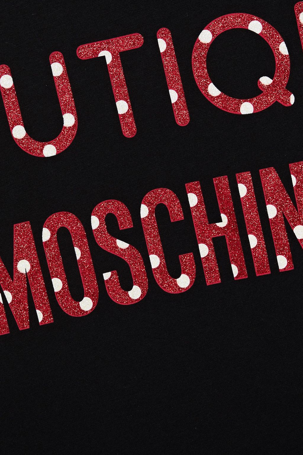 BOUTIQUE MOSCHINO Glitter-embellished cotton-jersey T-shirt