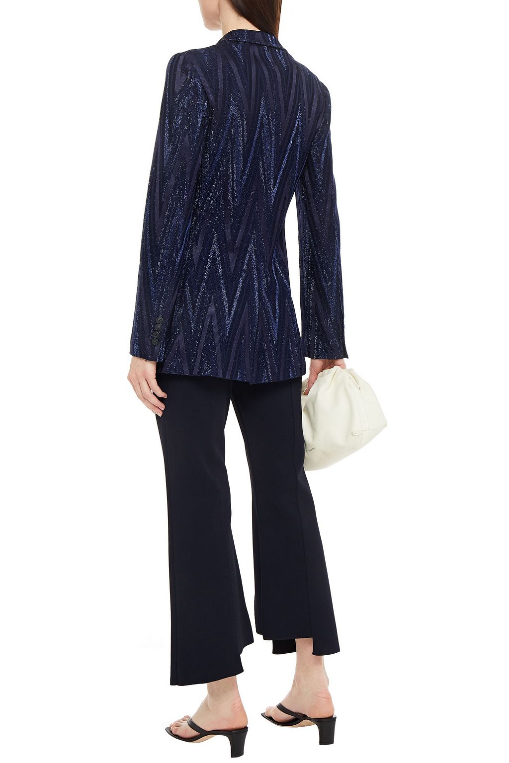 M MISSONI Metallic crochet-knit blazer