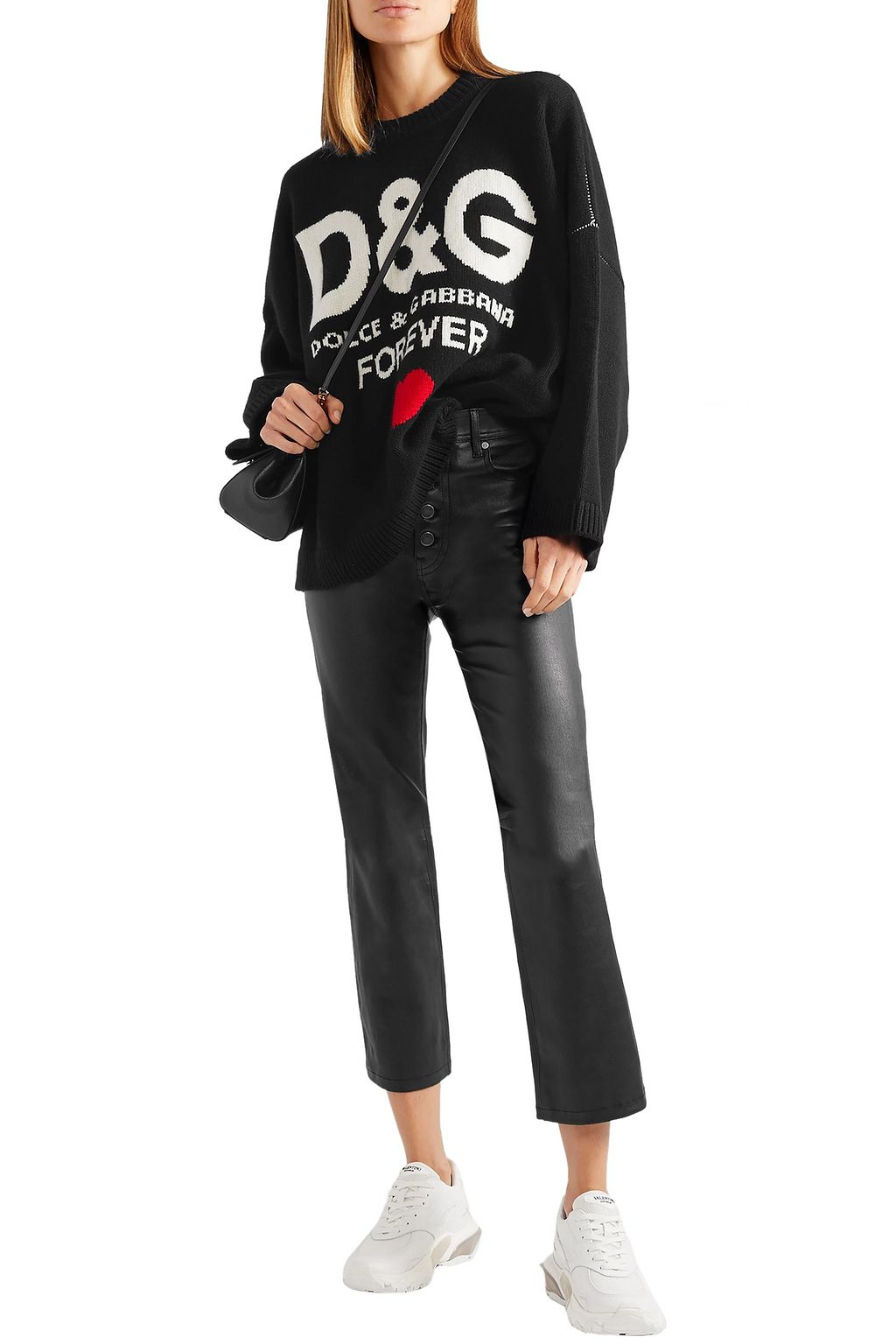 DOLCE&GABBANA Oversized intarsia cashmere sweater
