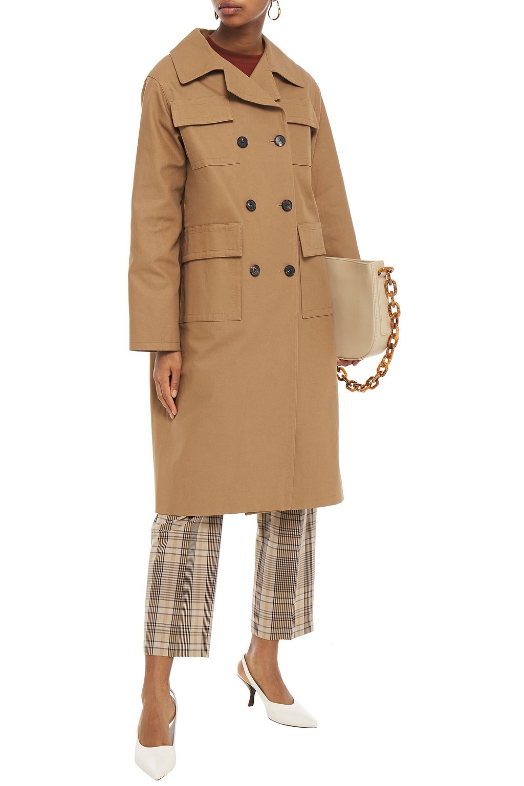 VICTORIA BECKHAM Cotton-drill trench coat