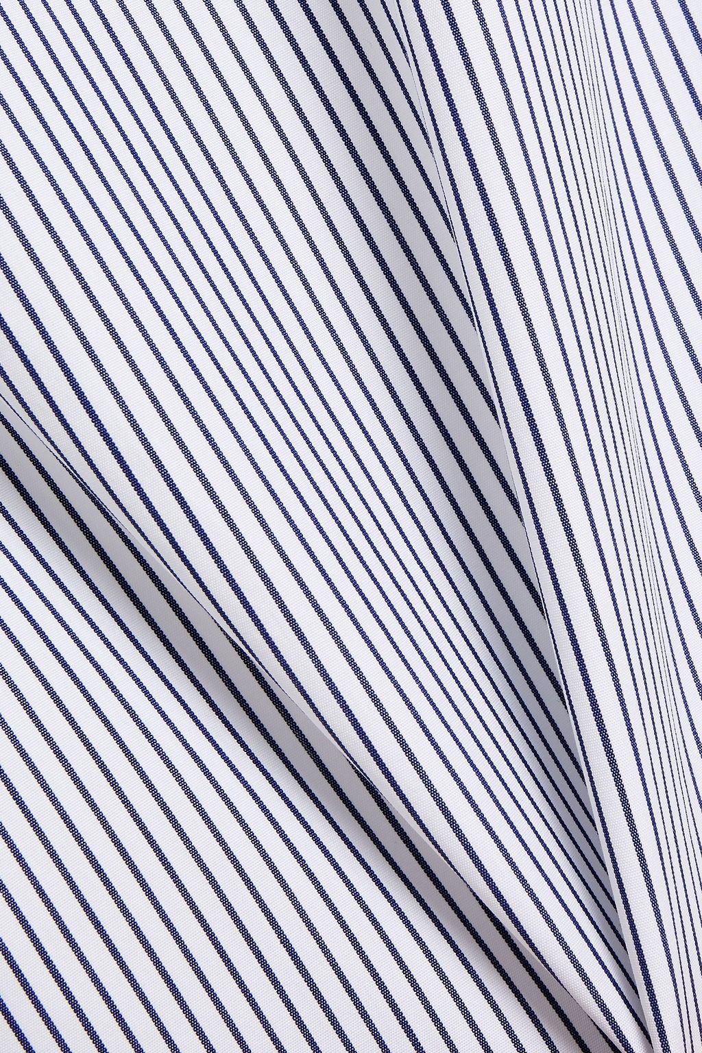 VANESSA BRUNO Striped cotton-poplin and stretch-cotton jersey T-shirt
