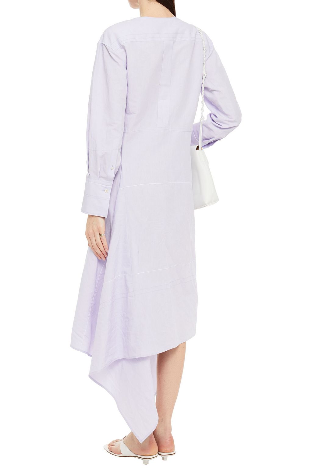JOSEPH Asymmetric linen and cotton-blend dress