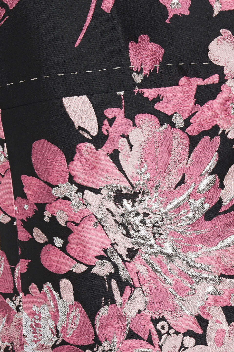 Dolce & Gabbana Flared Metallic Brocade Mini Dress In Black
