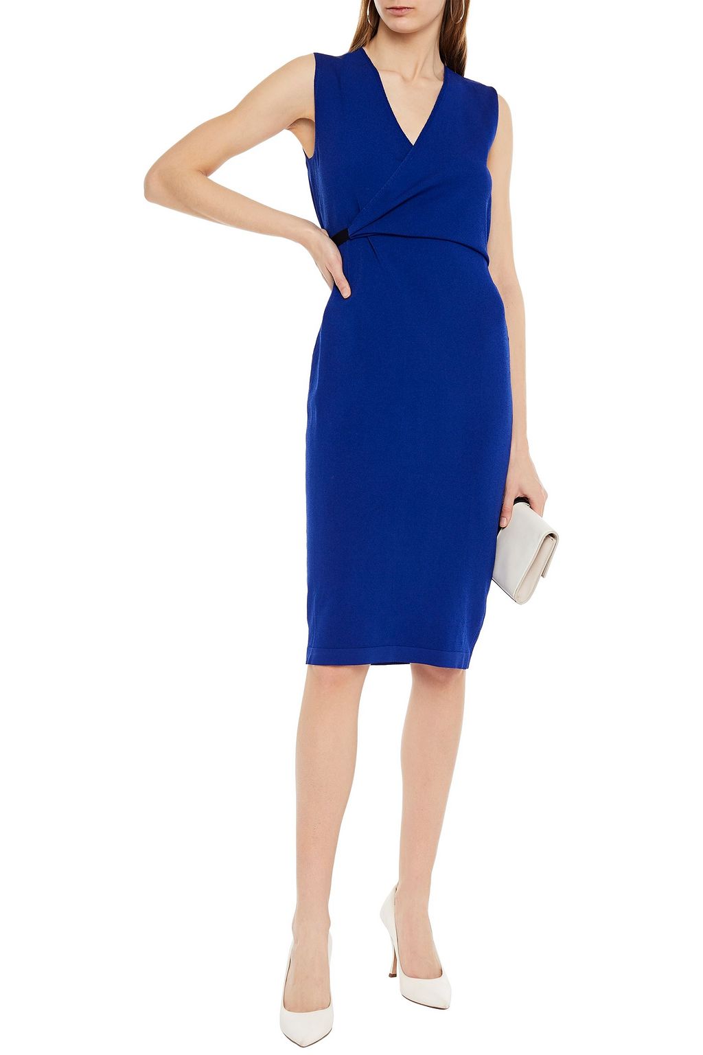 BOUTIQUE MOSCHINO Gathered stretch-knit dress