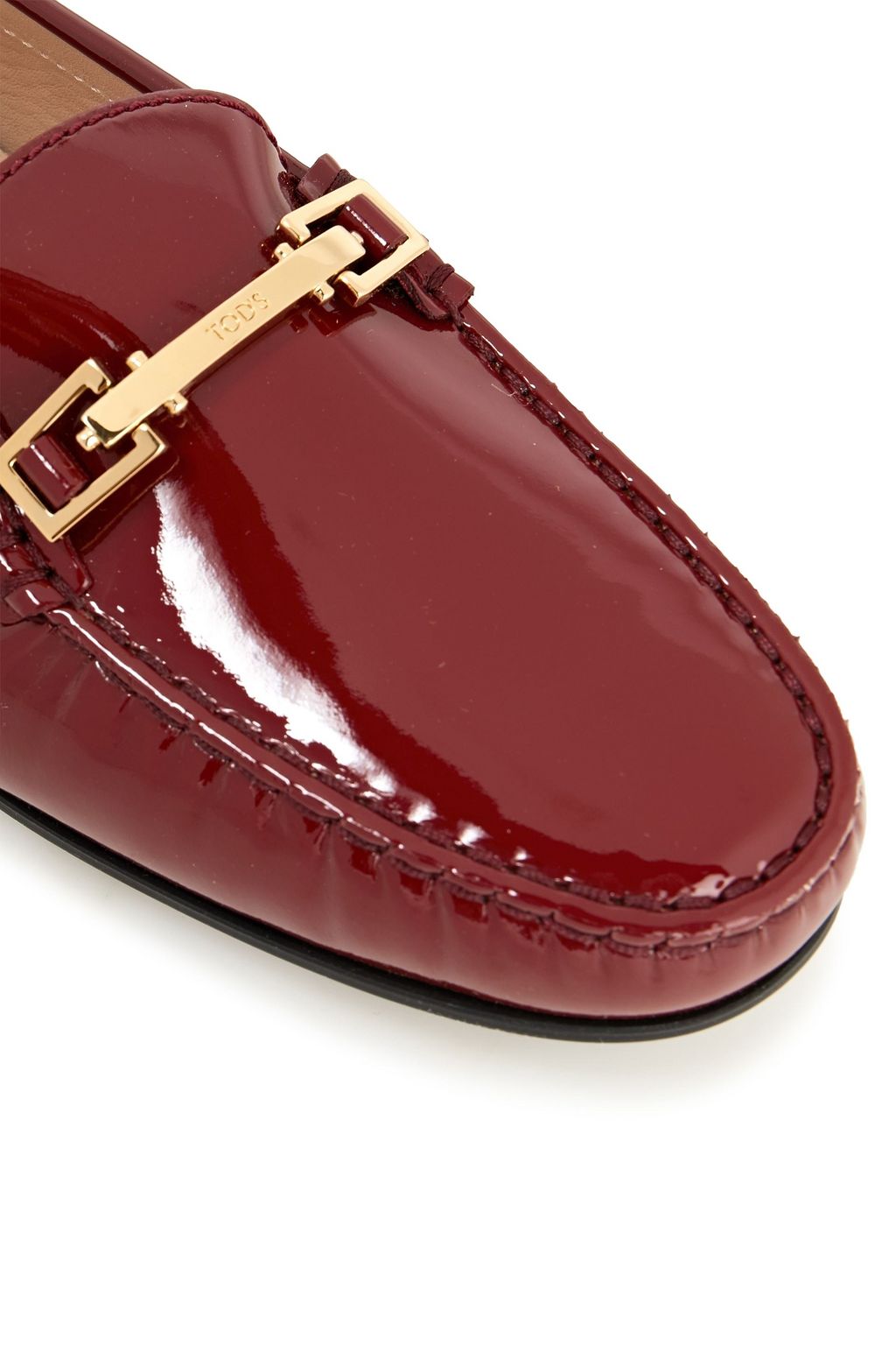 TOD'S City Gommino embellished patent-leather loafers
