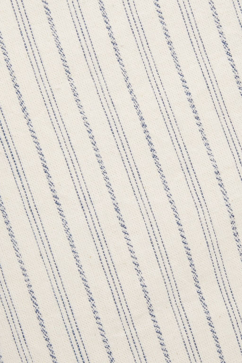 VANESSA BRUNO Natty fluted striped cotton-gauze mini skirt
