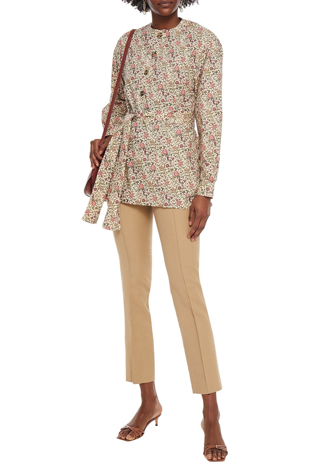 VANESSA BRUNO Neo floral-print cotton-poplin top