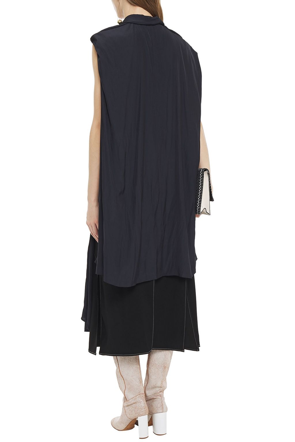 JW ANDERSON Asymmetric crepe de chine wrap top