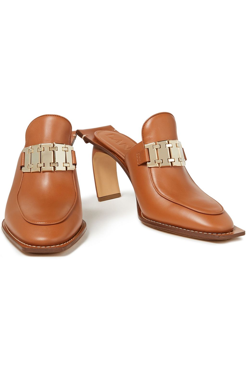 LANVIN Embellished leather mules