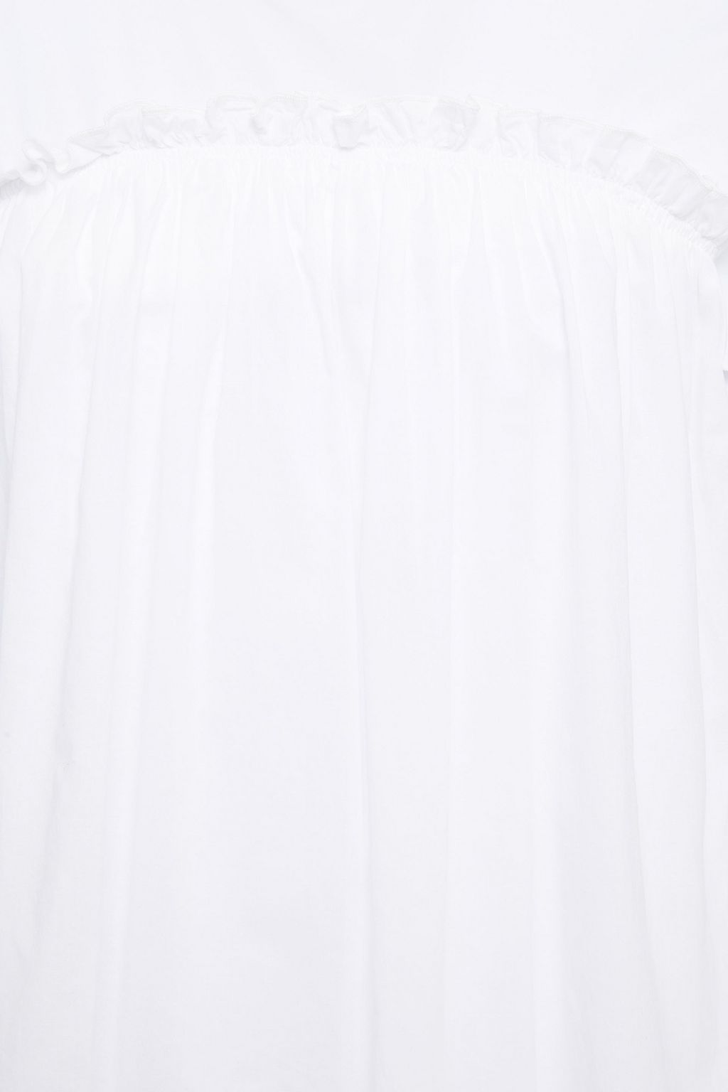 ATM ANTHONY THOMAS MELILLO Mousseline-paneled ruffle-trimmed cotton-jersey mini dress