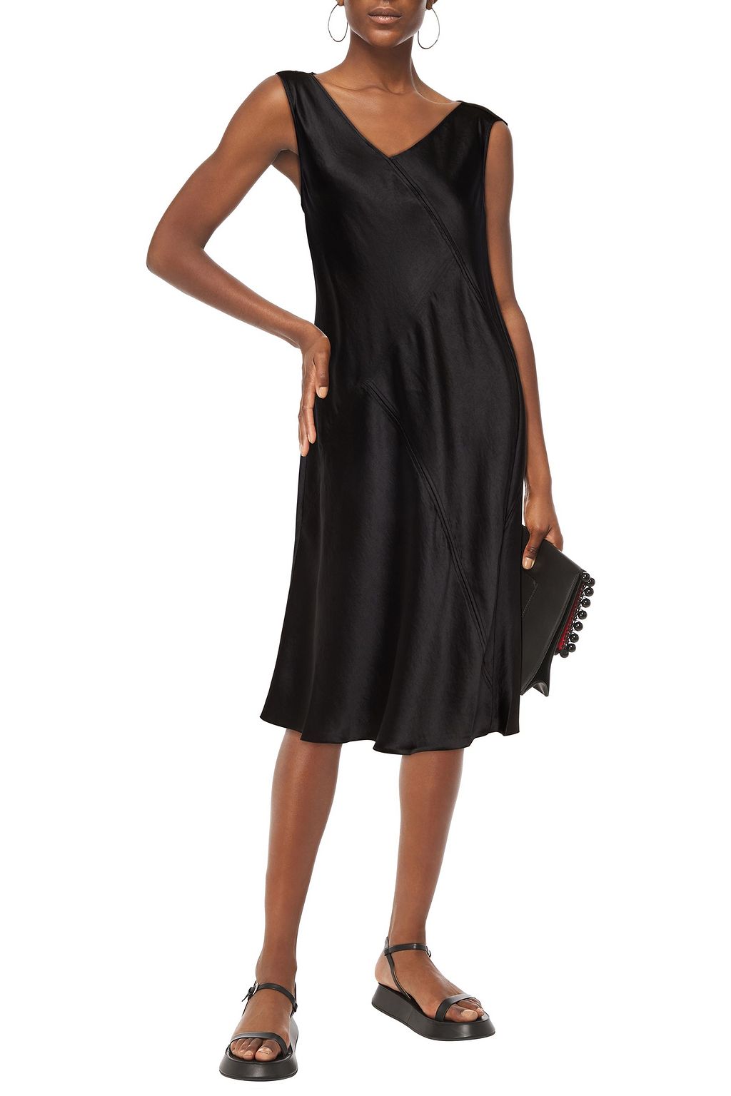 ATM ANTHONY THOMAS MELILLO Hammered-satin midi dress