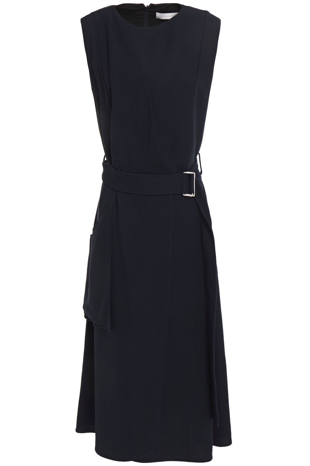 victoria beckham crepe midi dress