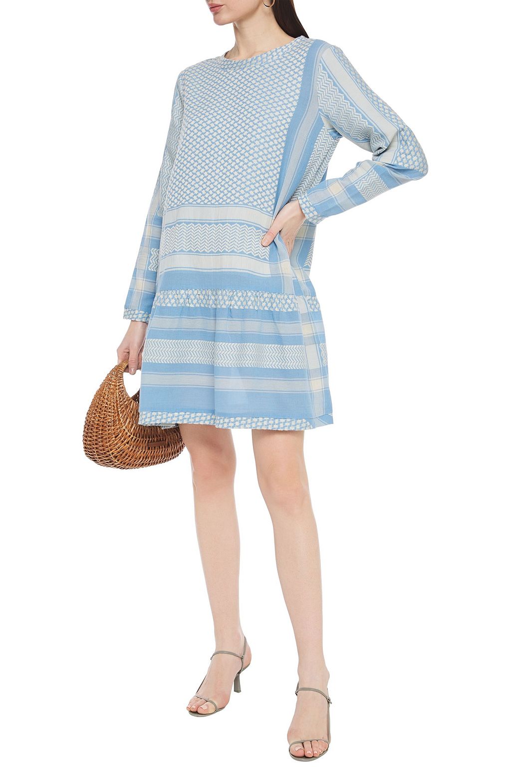 SUMMERY COPENHAGEN Cotton-jacquard mini dress