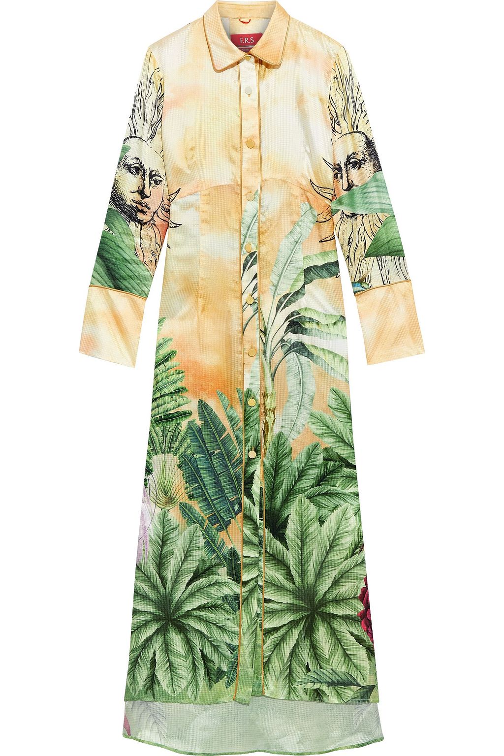 fruit print maxi dress