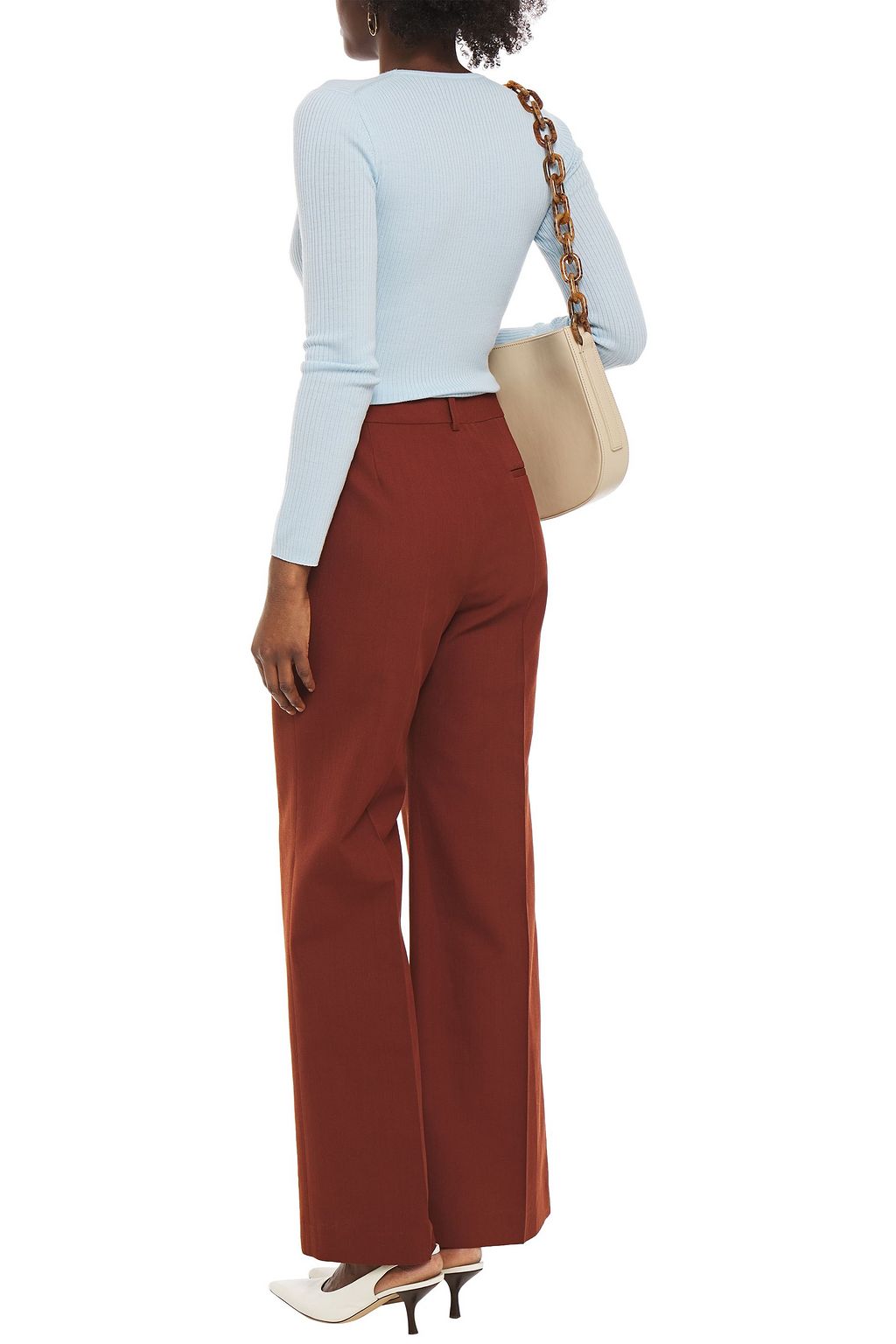 VICTORIA BECKHAM Grain de poudre flared pants