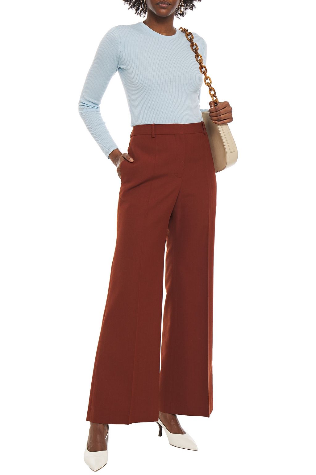 VICTORIA BECKHAM Grain de poudre flared pants