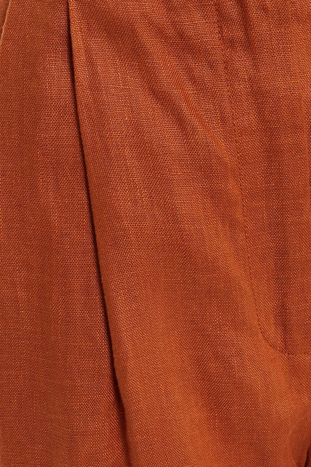 ZIMMERMANN Super Eight pleated linen wide-leg pants