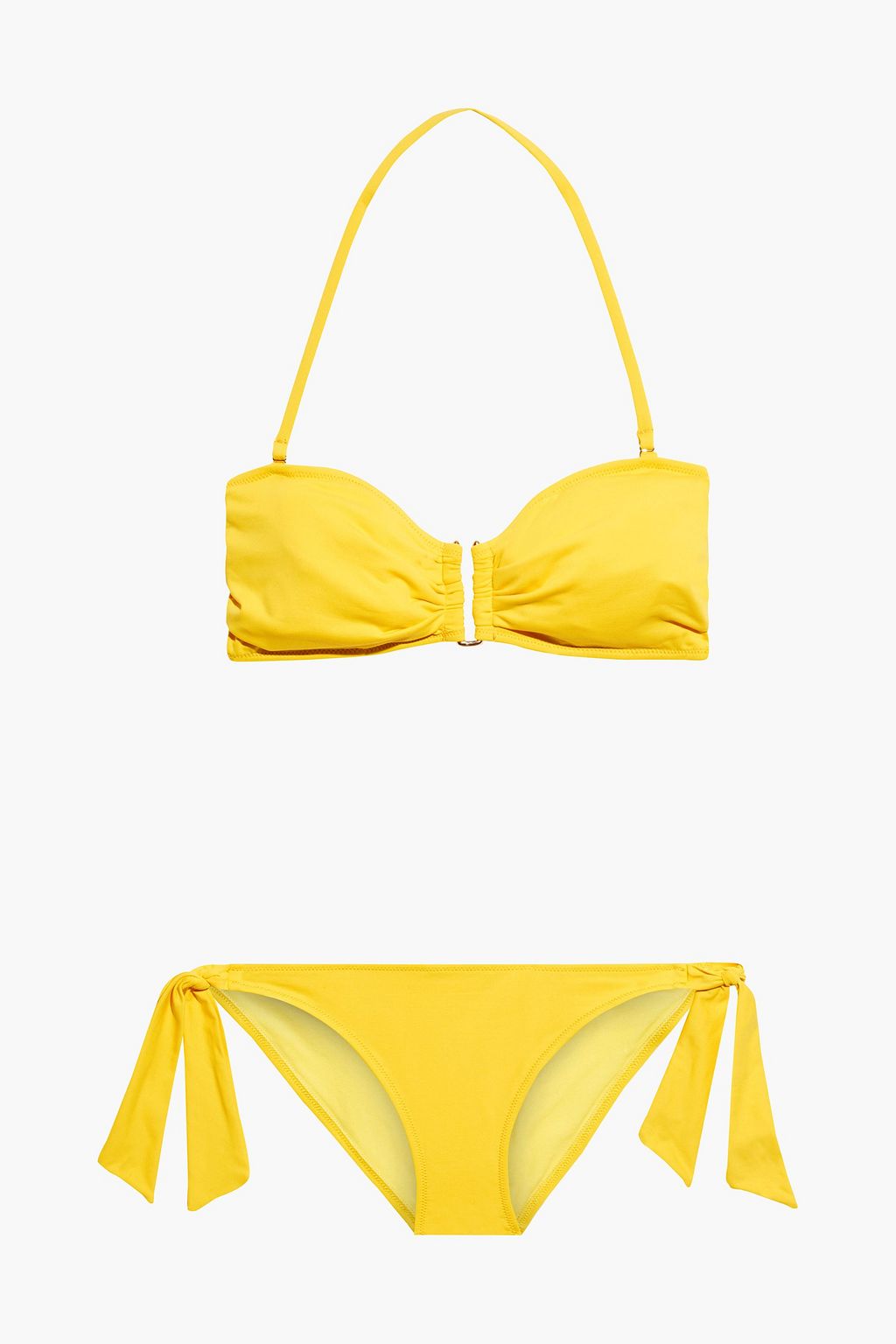 Yellow ruched bikini Outlet