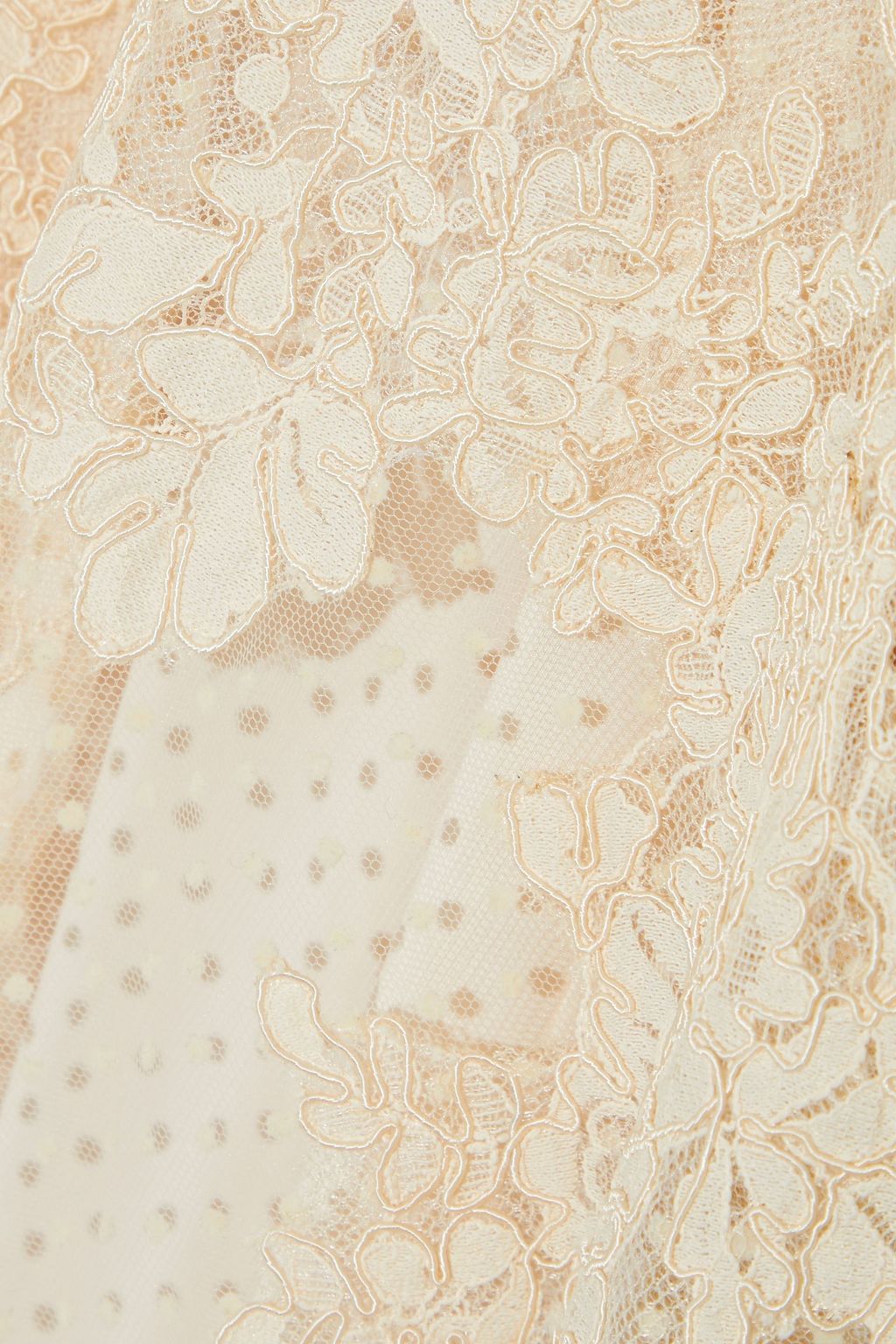 ZIMMERMANN Espionage ruffled corded lace and flocked tulle midi dress