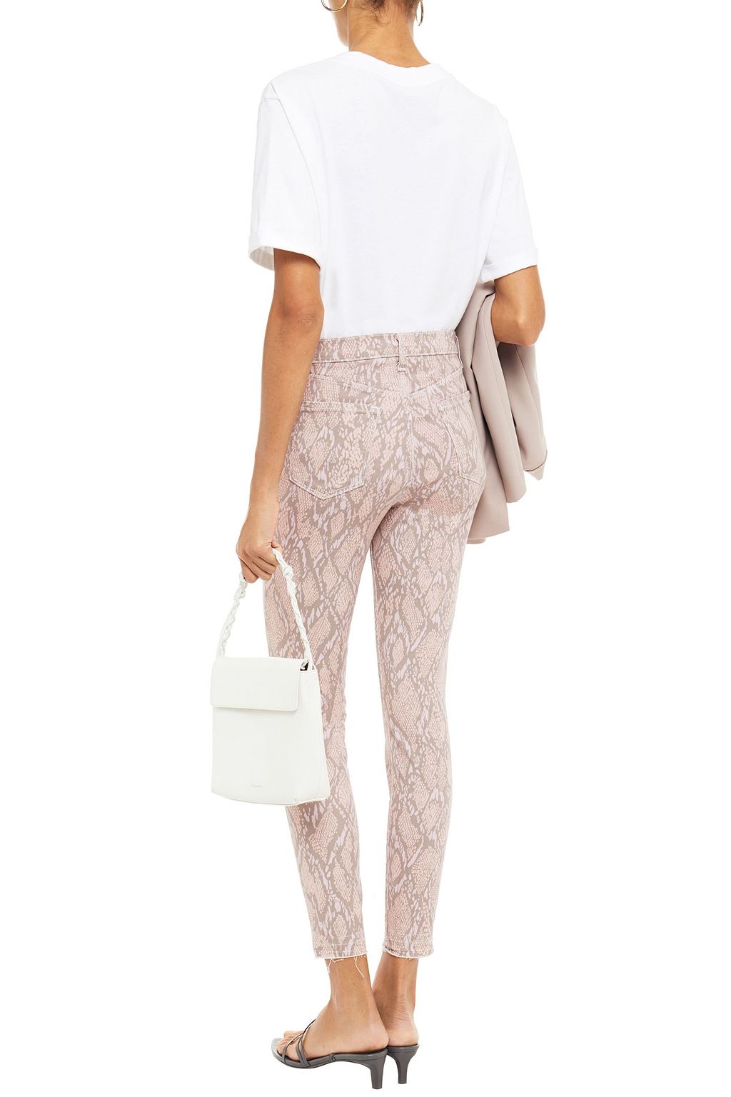 J BRAND ハイライズ スネークプリント スキニー ジーンズ