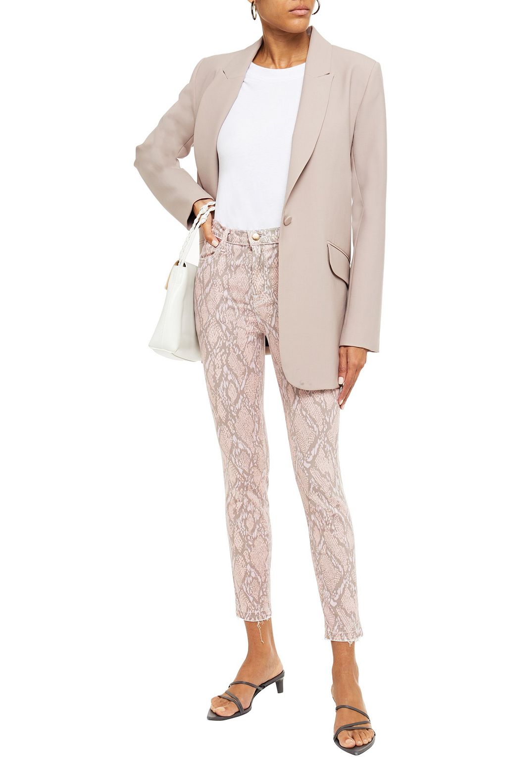 J BRAND ハイライズ スネークプリント スキニー ジーンズ