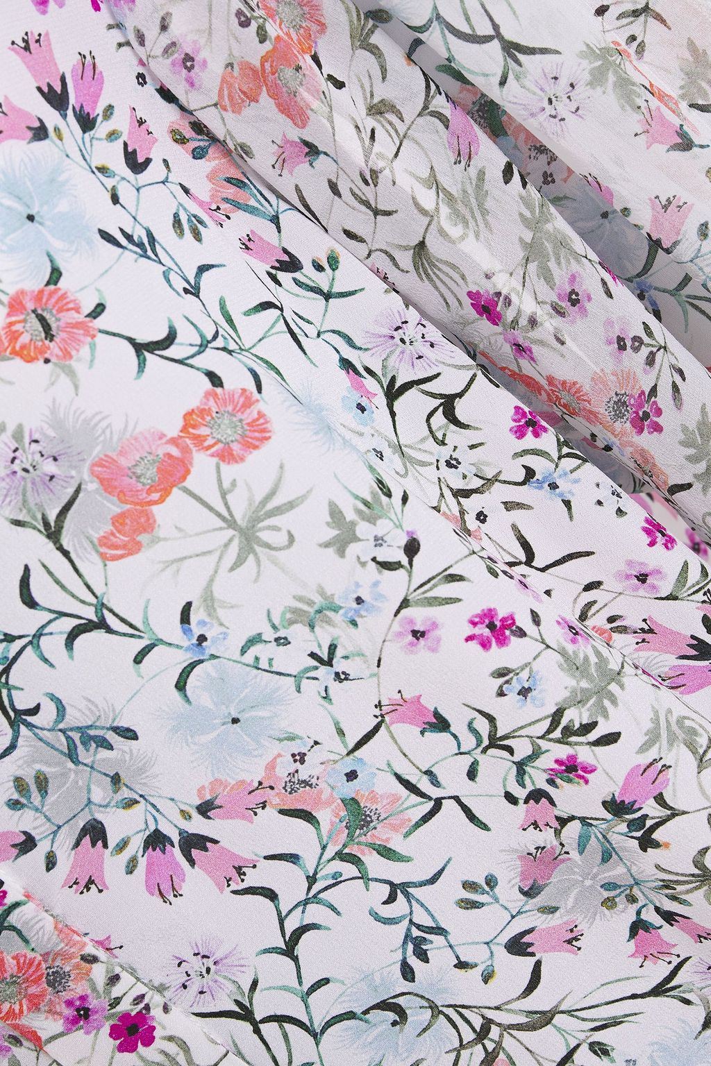 SALONI Chloe floral-print silk crepe de chine blouse