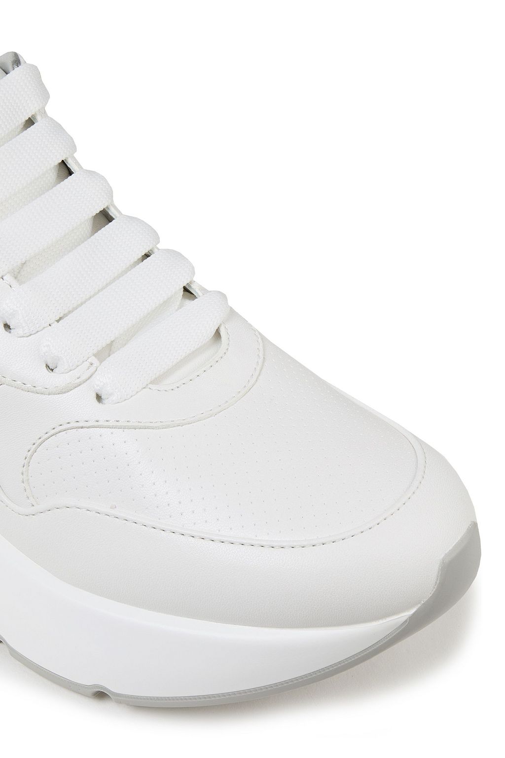 MCQUEEN Runner two-tone leather sneakers