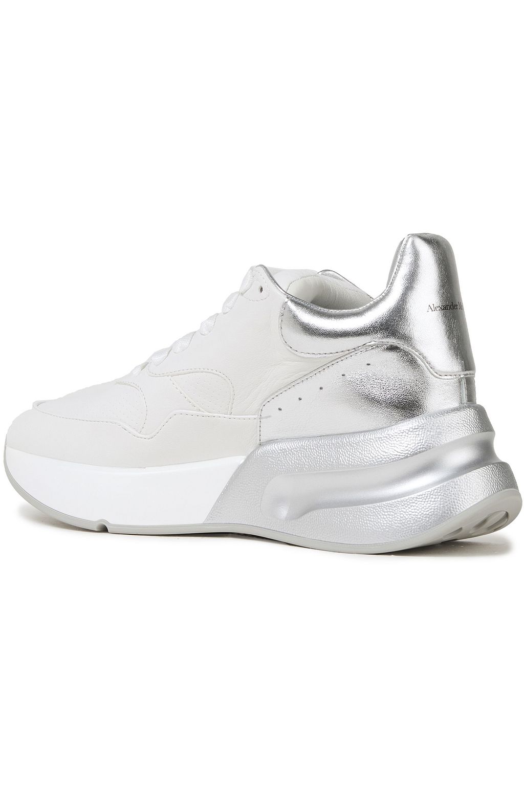 MCQUEEN Runner two-tone leather sneakers