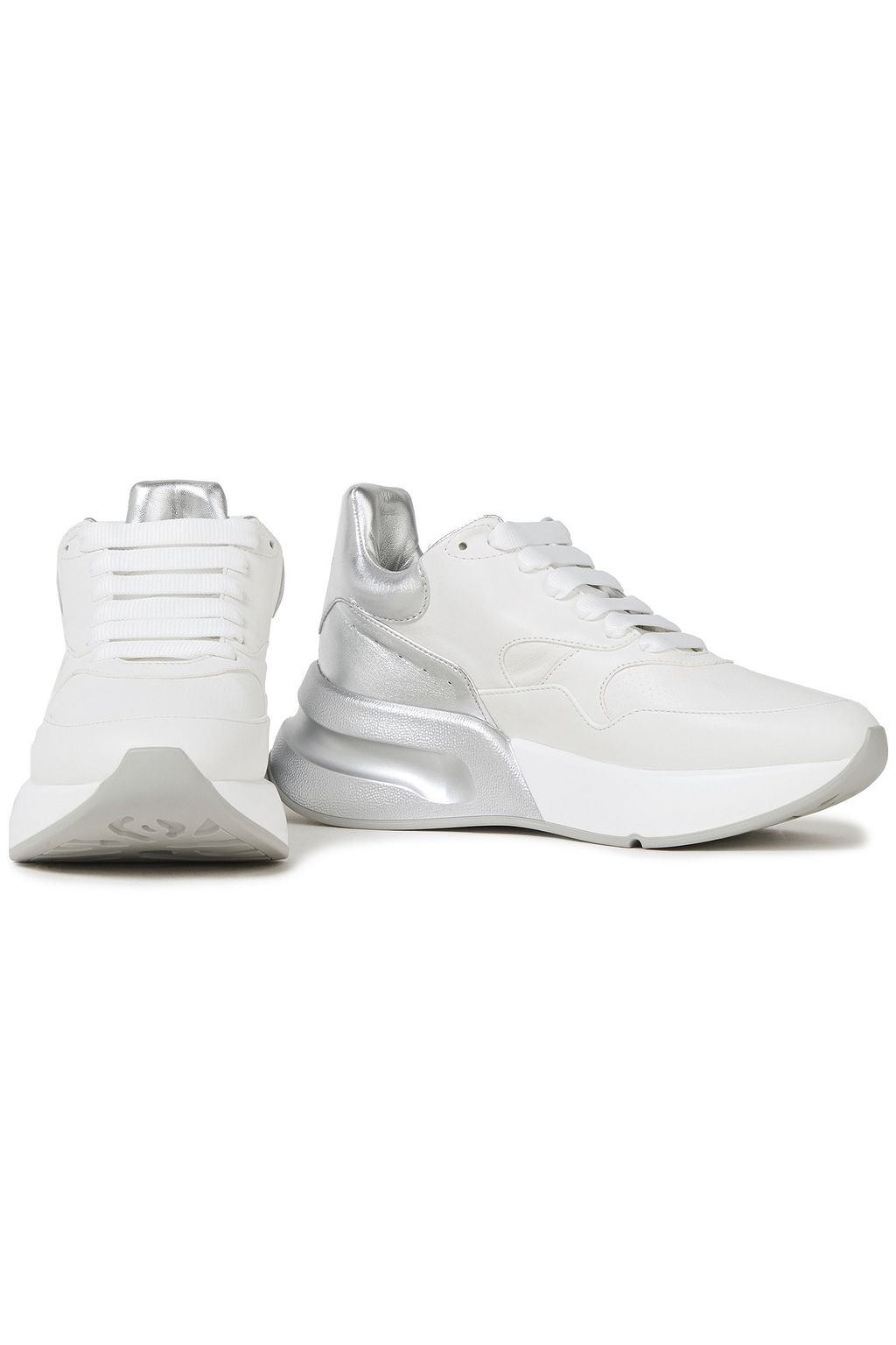MCQUEEN Runner two-tone leather sneakers
