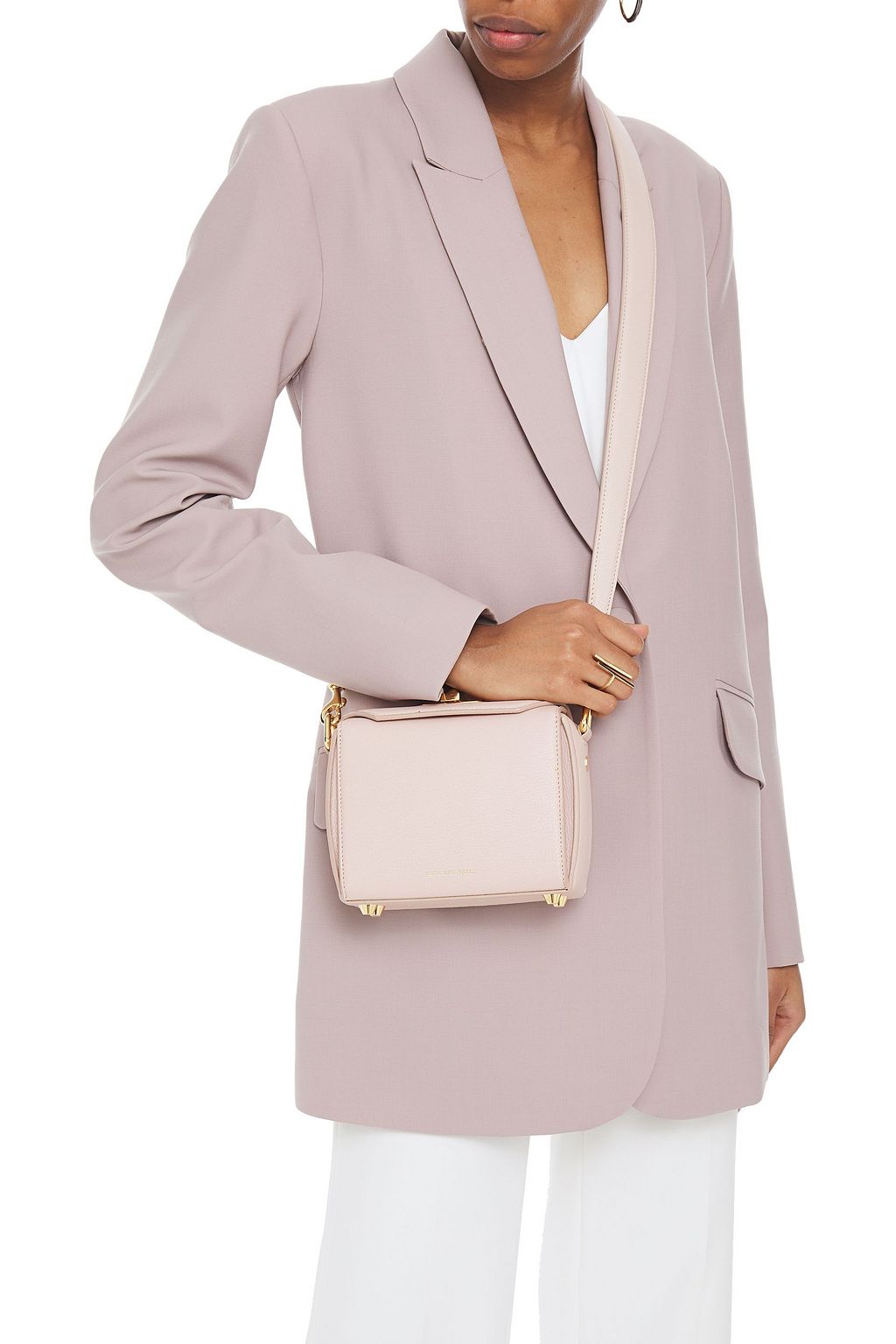 MCQUEEN Pebbled-leather shoulder bag