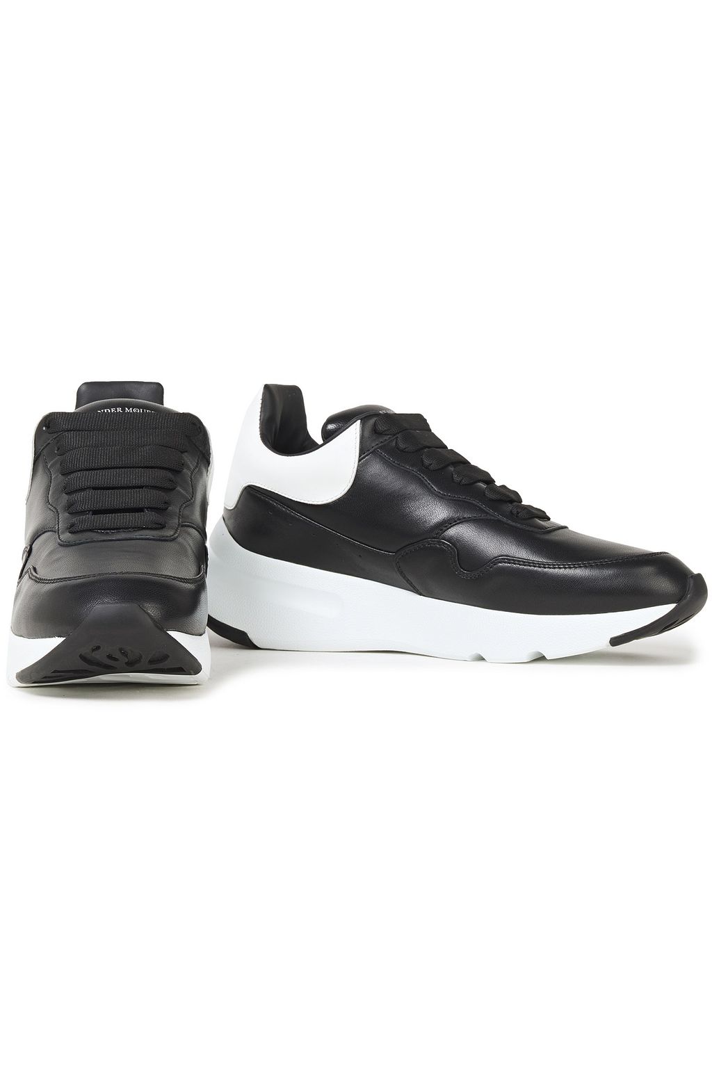MCQUEEN Runner two-tone leather sneakers