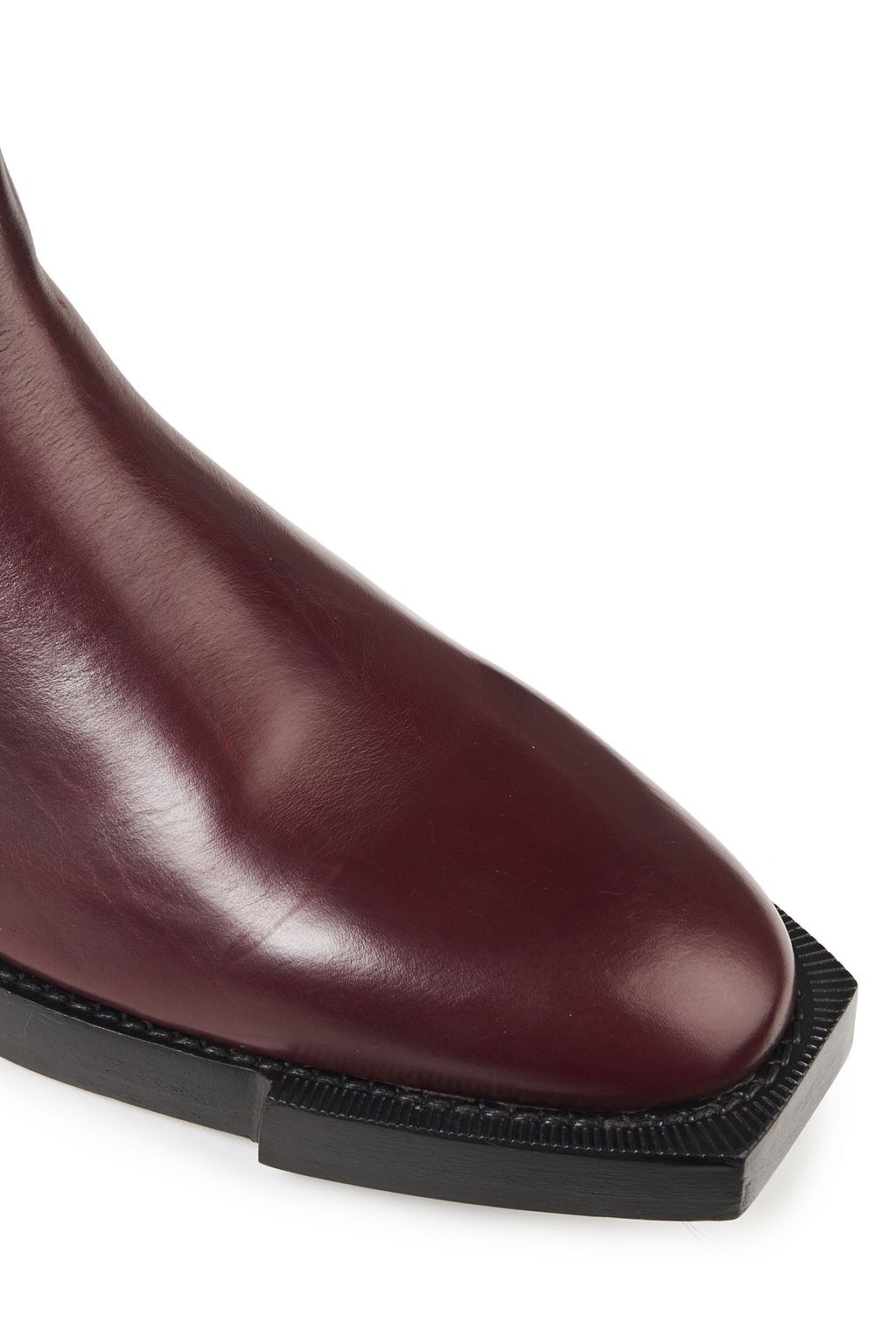 MCQUEEN Two-tone leather knee boots