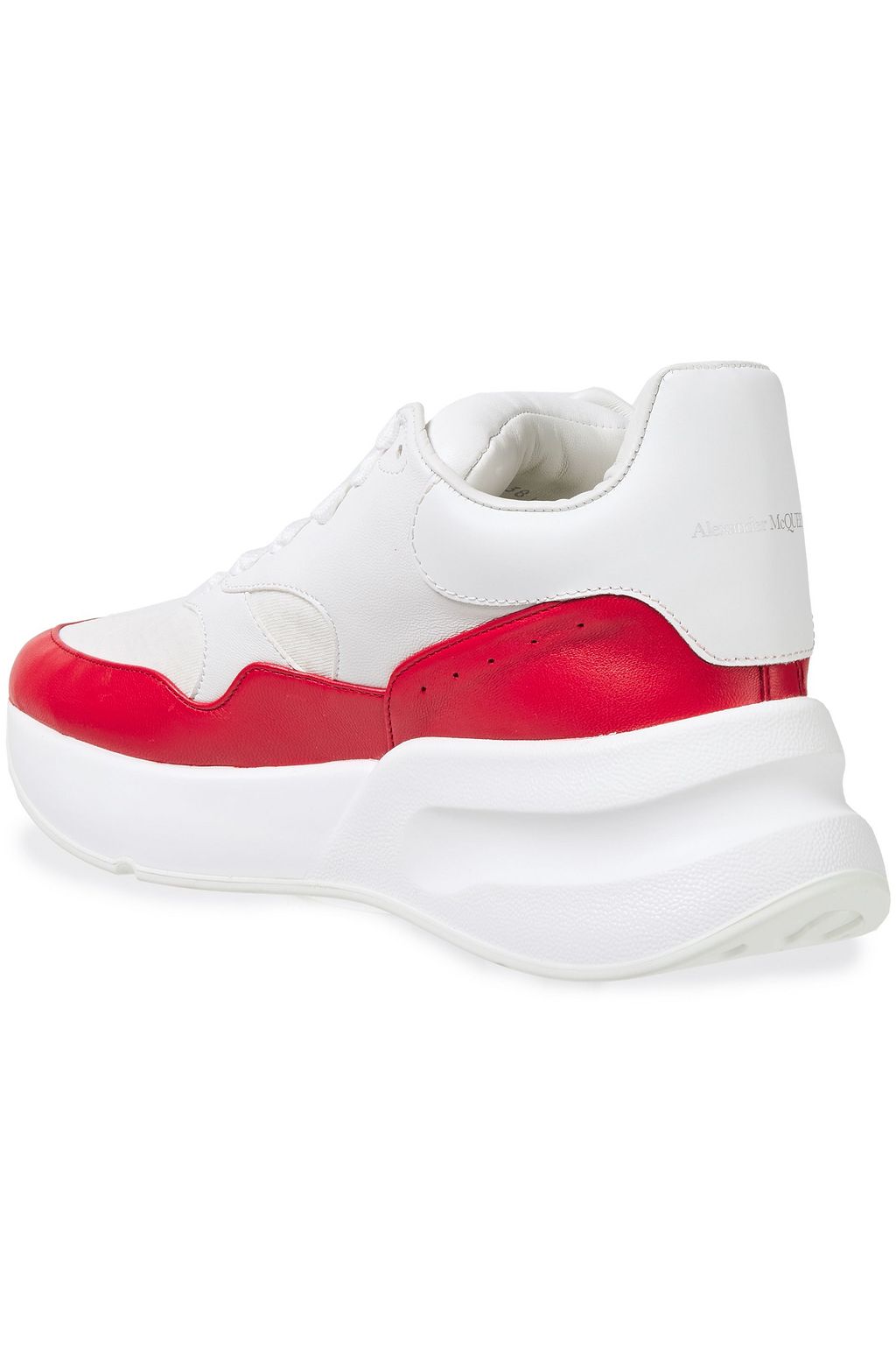 MCQUEEN Joey Larry leather and jersey sneakers