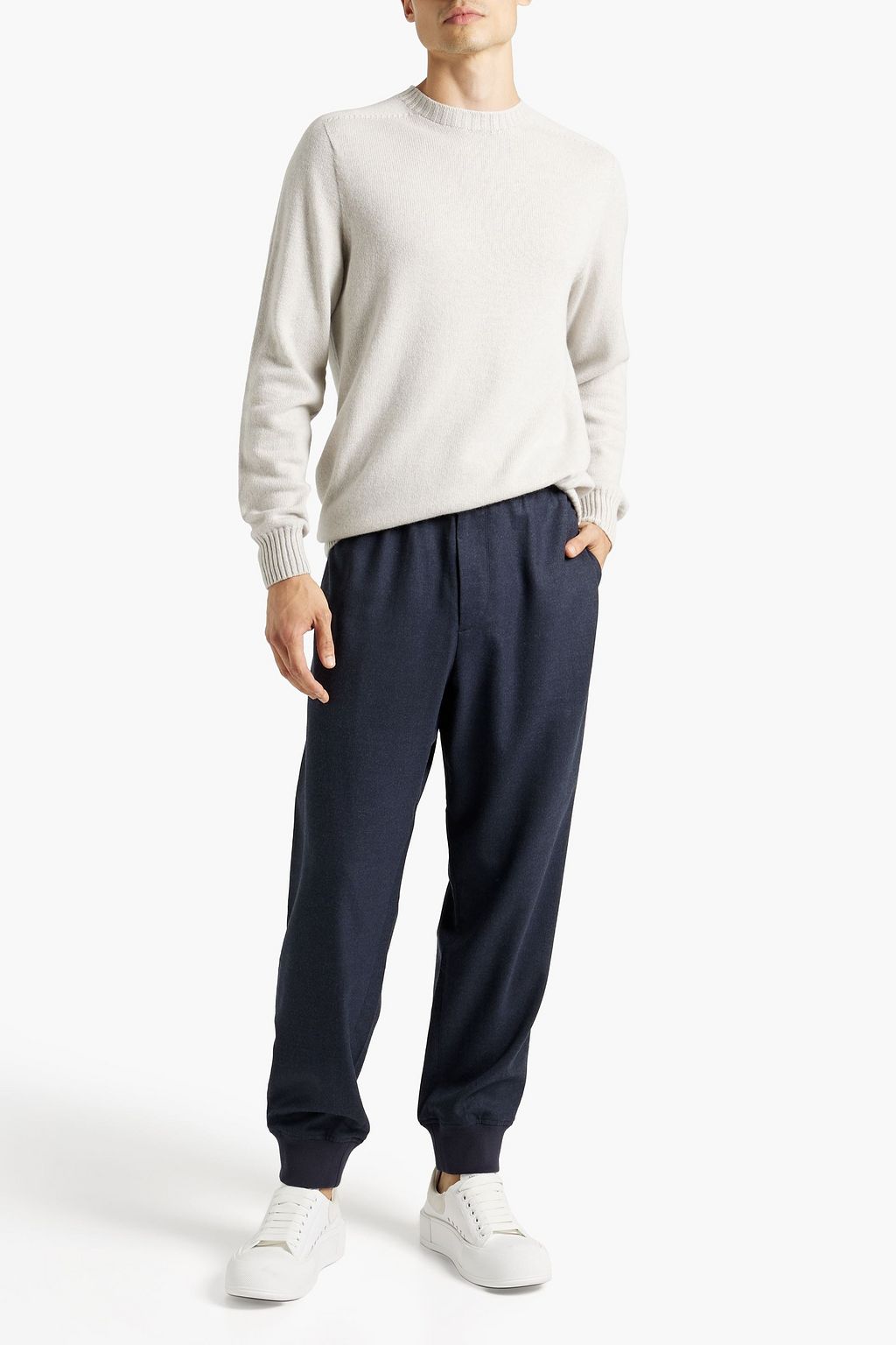 SUNSPEL Mélange cashmere and cotton-blend sweater