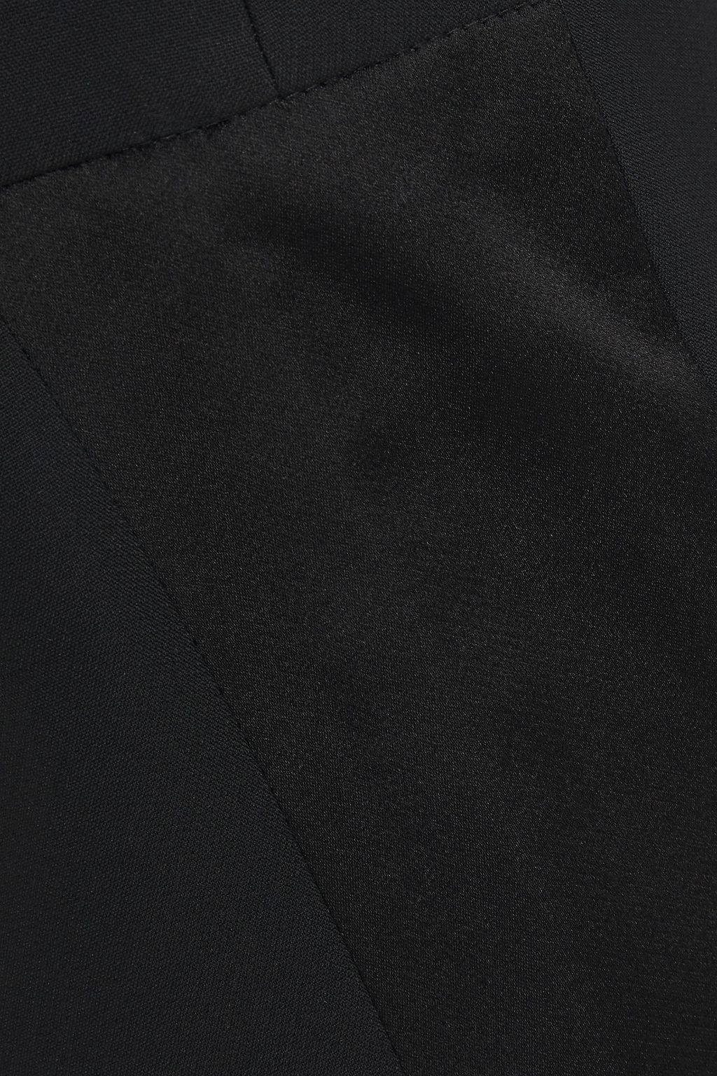 MCQUEEN Cropped wool-blend crepe straight-leg pants
