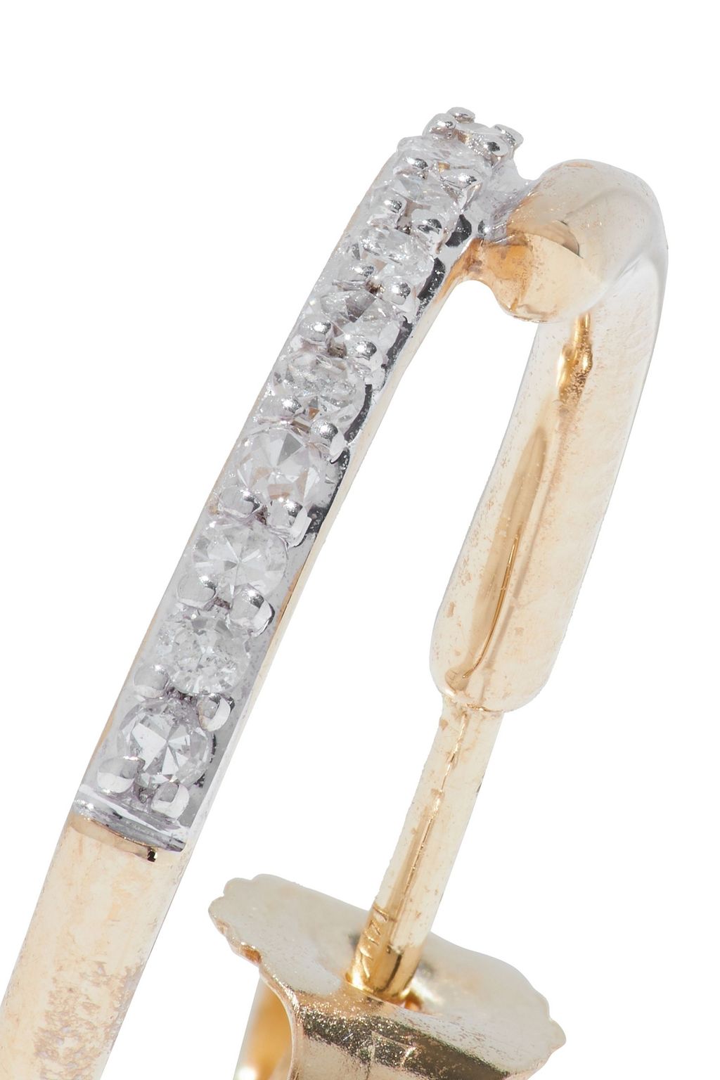 ADINA REYTER 14-karat gold diamond hoop earrings