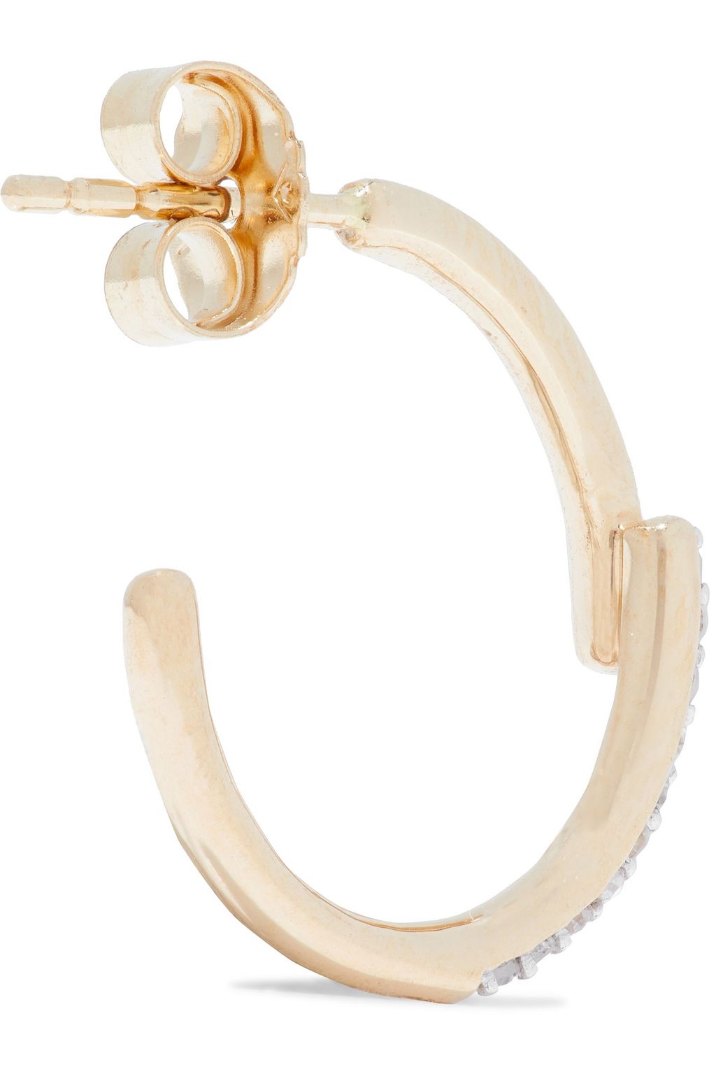 ADINA REYTER 14-karat gold diamond hoop earrings
