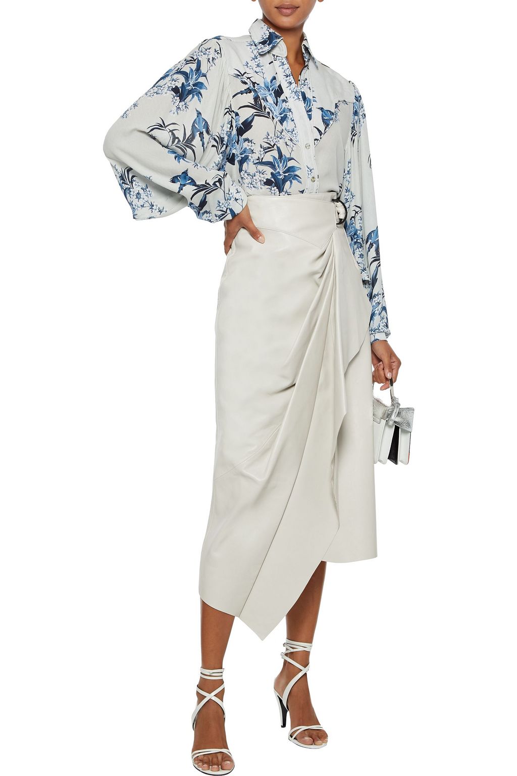 JOHANNA ORTIZ Azalea printed silk-georgette shirt