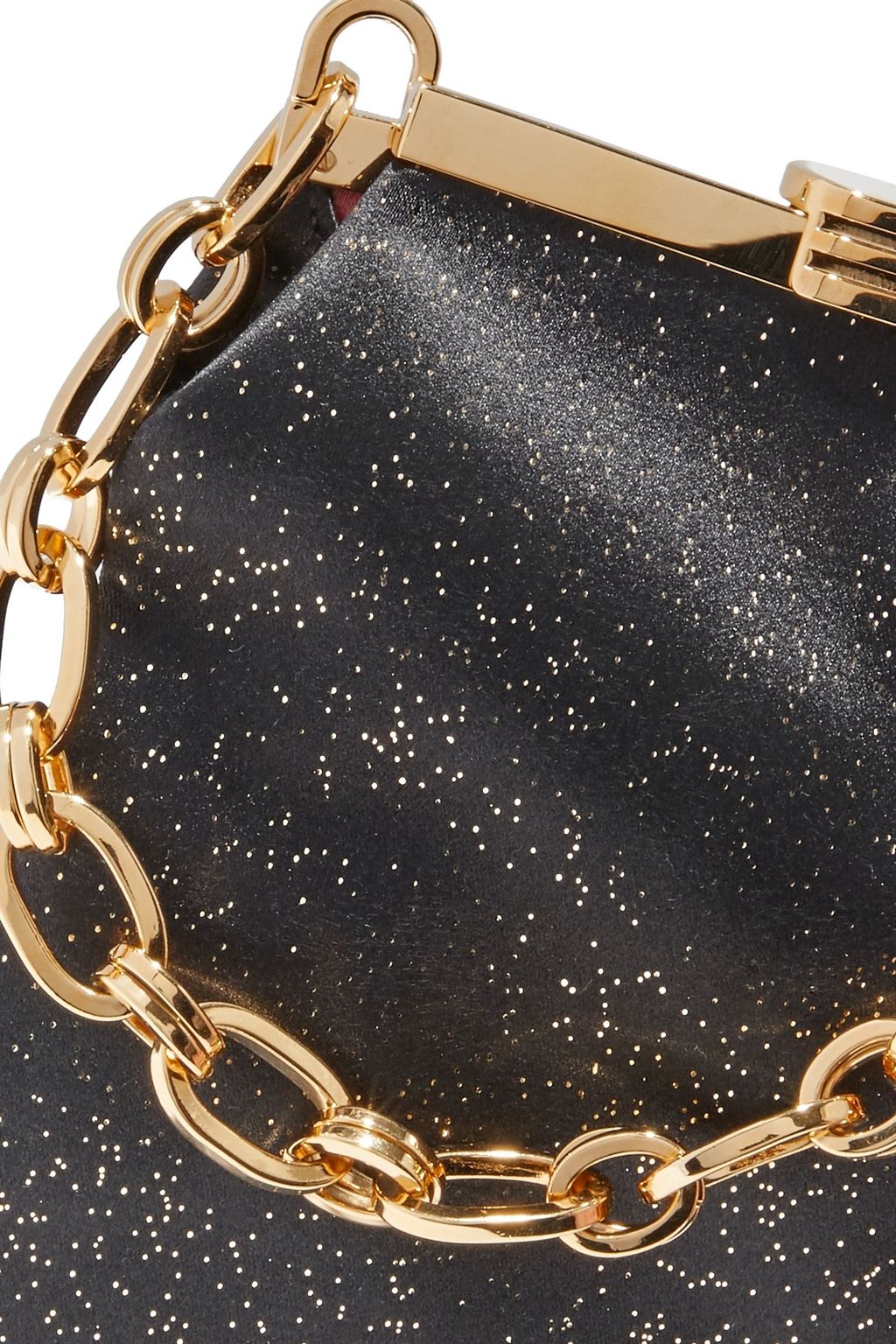 BIENEN DAVIS 5am glittered satin clutch
