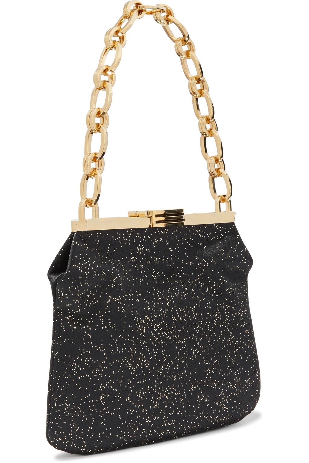 BIENEN DAVIS 5am glittered satin clutch