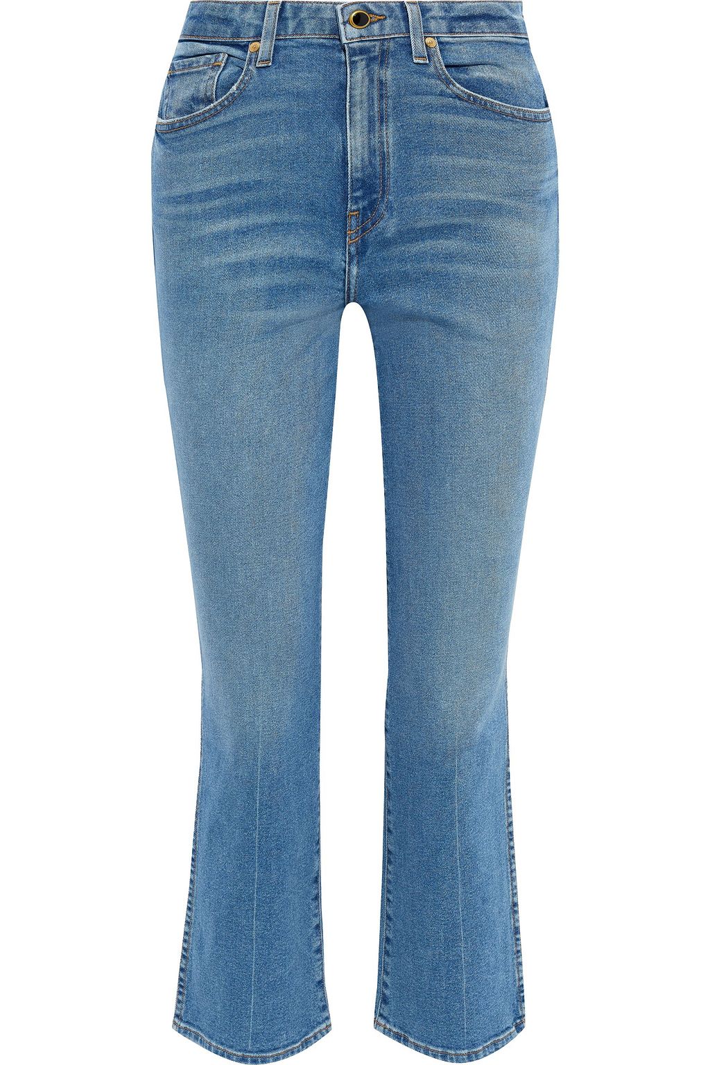 faded flare jeans