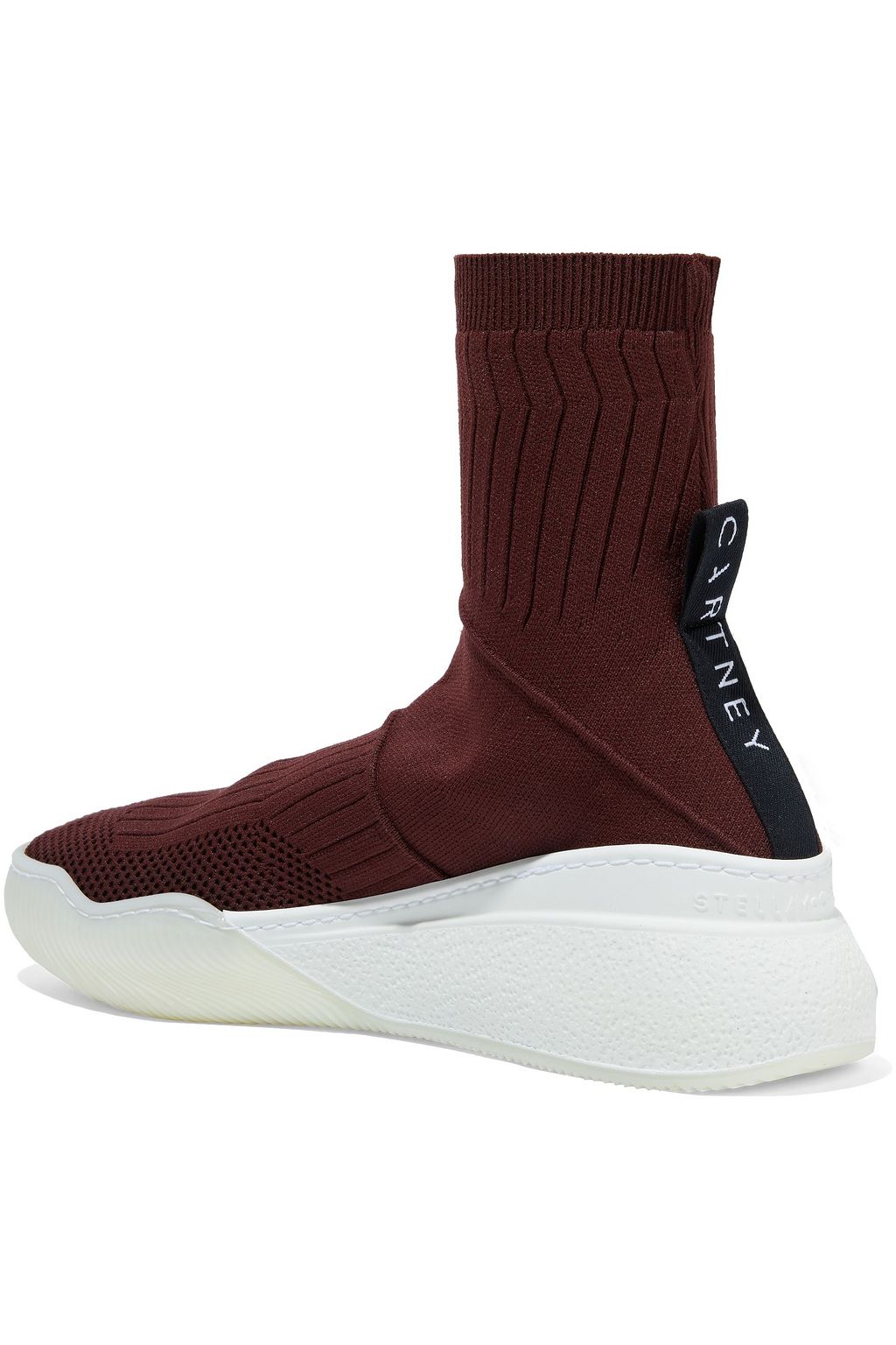 STELLA MCCARTNEY Loop stretch-knit high-top sneakers