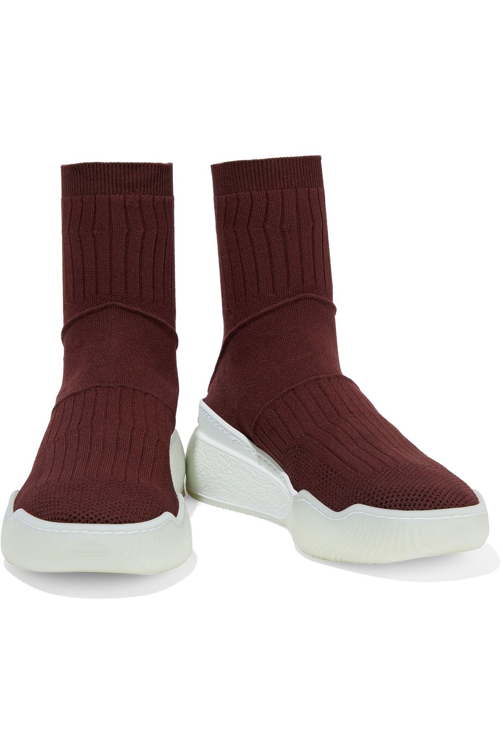 STELLA MCCARTNEY Loop stretch-knit high-top sneakers
