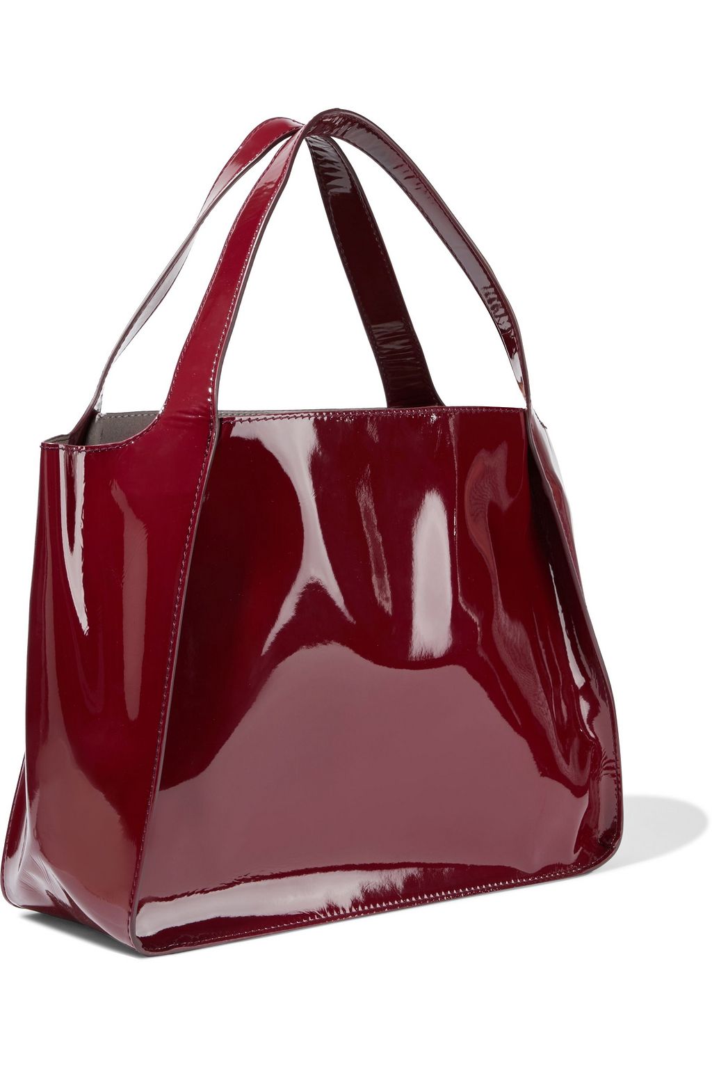 STELLA MCCARTNEY Perforated faux patent-leather tote
