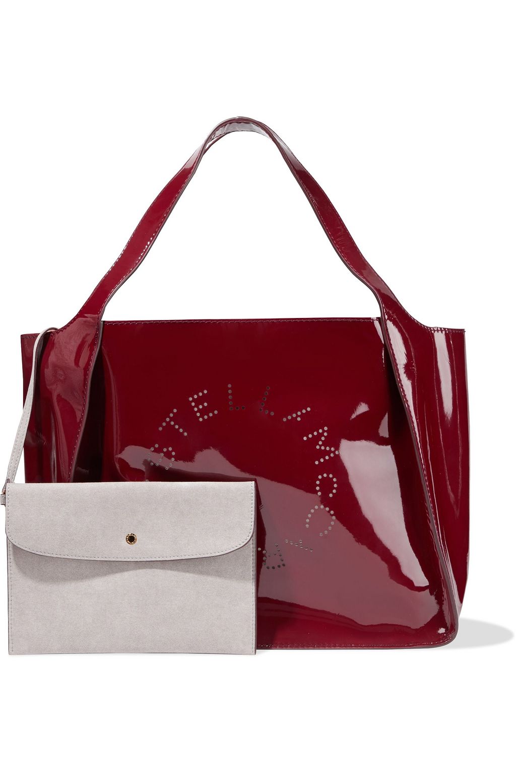 STELLA MCCARTNEY Perforated faux patent-leather tote