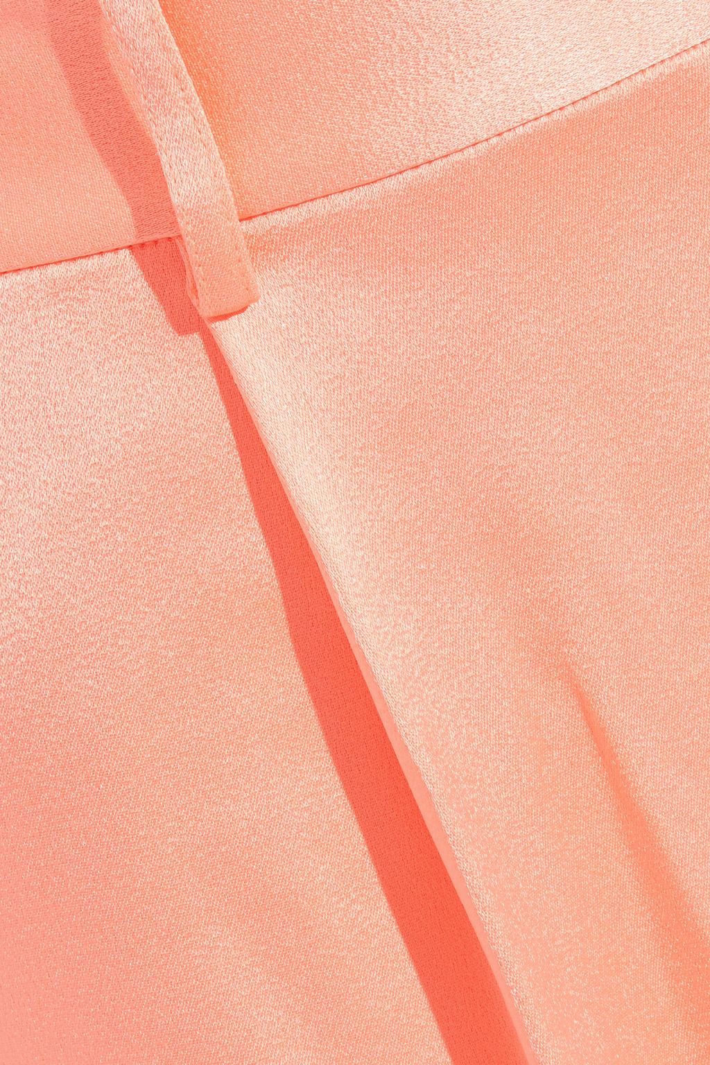 ALICE + OLIVIA Eric pleated satin-crepe shorts