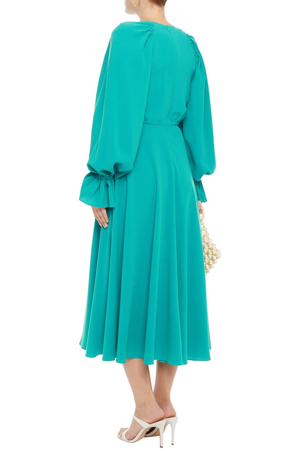 ROKSANDA Gathered crepe midi dress