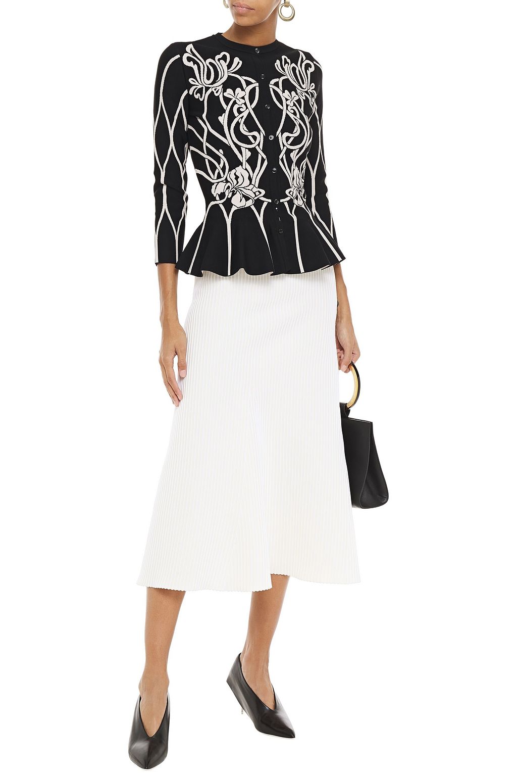 alexander mcqueen peplum cardigan